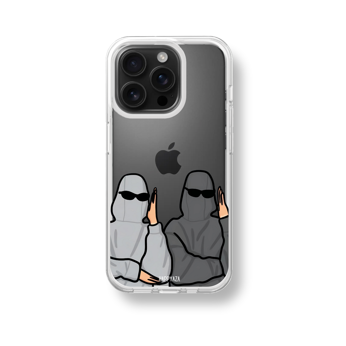 Two people in hooded clothing Silicone Phone Case