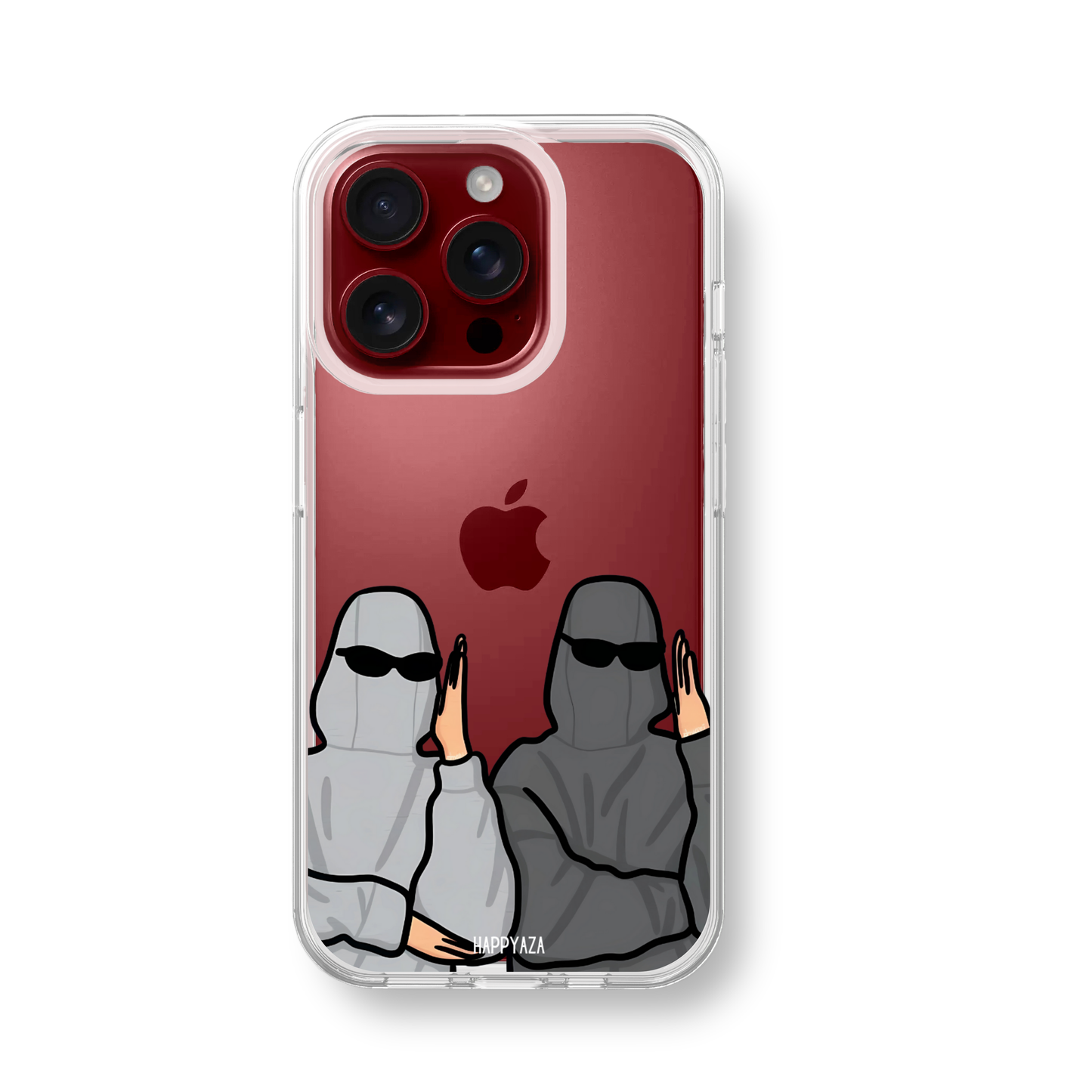Two people in hooded clothing Silicone Phone Case