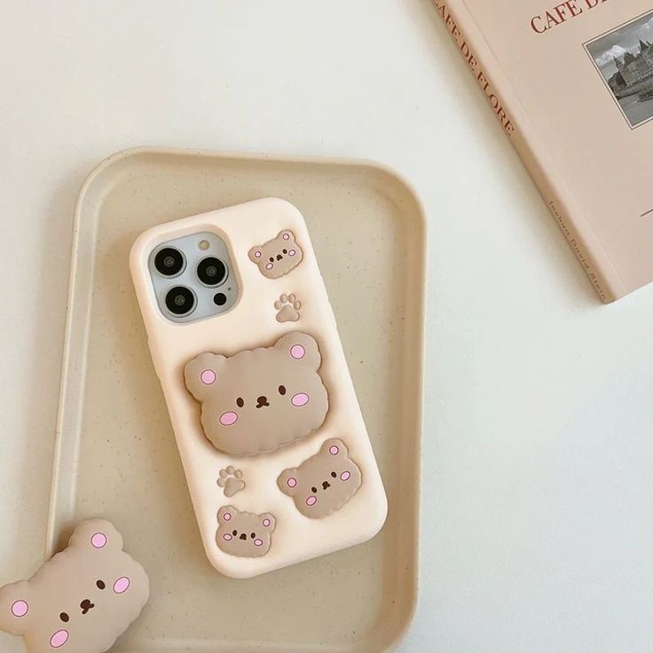 Cozy Bear Silicone With Pop Stand Phone Case