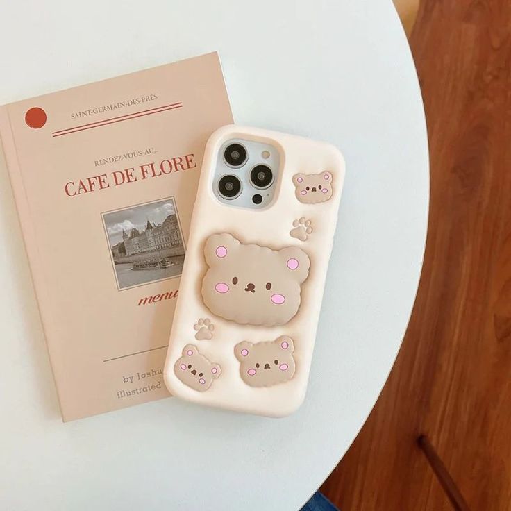Cozy Bear Silicone With Pop Stand Phone Case