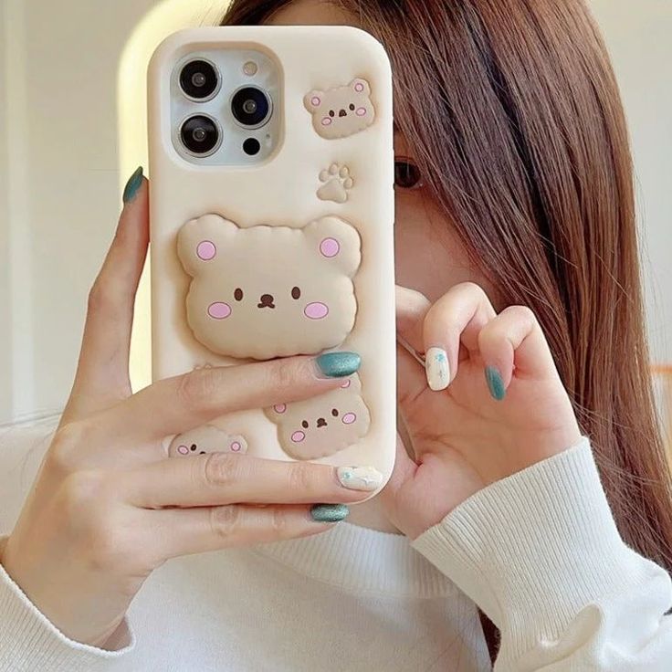 Cozy Bear Silicone With Pop Stand Phone Case