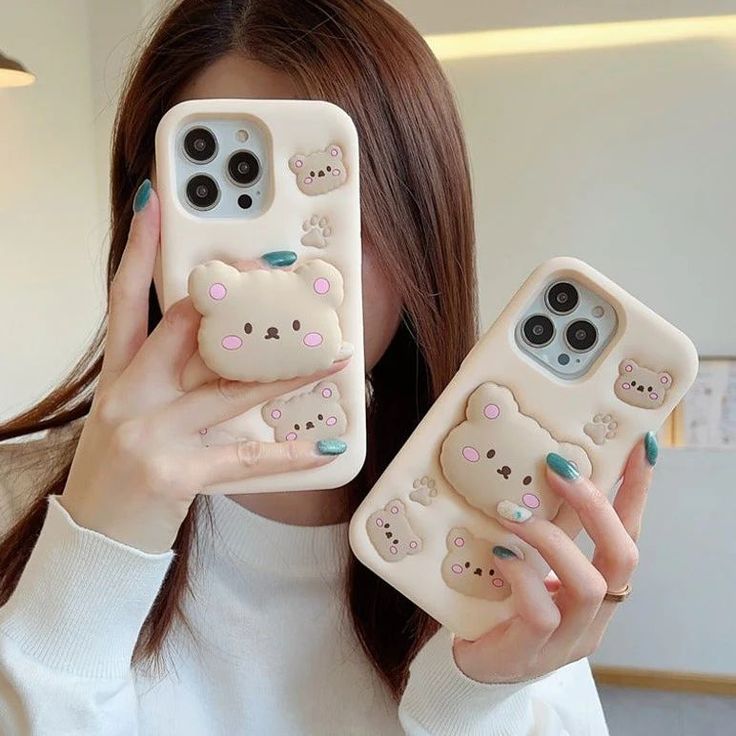Cozy Bear Silicone With Pop Stand Phone Case