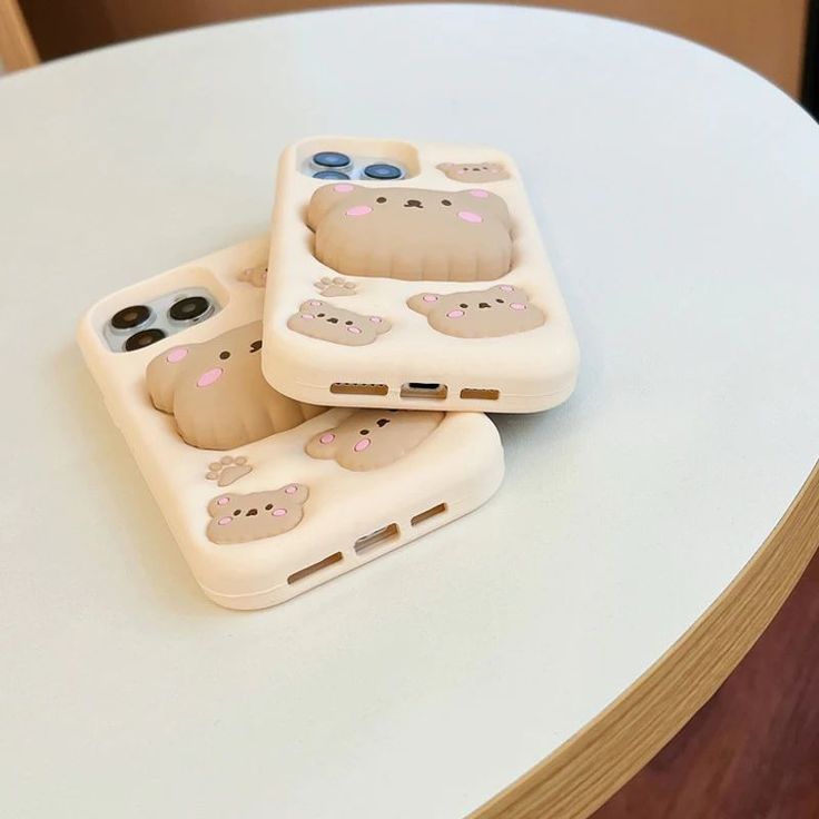 Cozy Bear Silicone With Pop Stand Phone Case