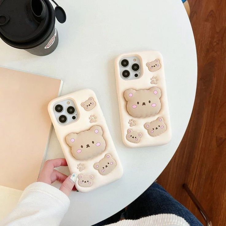 Cozy Bear Silicone With Pop Stand Phone Case