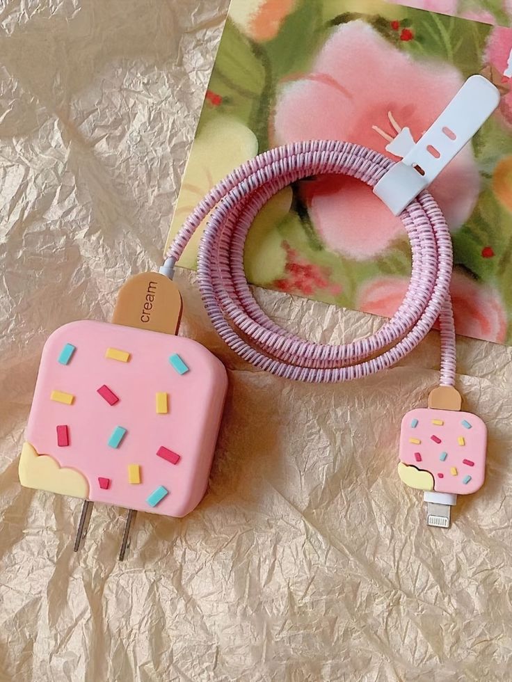 Cute Cartoon Series Fast Charger Protector for iPhone(Ice Cream)