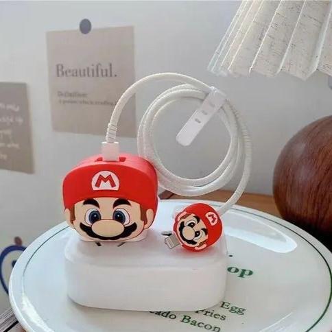 Cute Cartoon Series Fast Charger Protector for iPhone(Super Mario)
