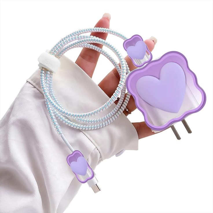 Cute Cartoon Series Fast Charger Protector for iPhone (Lavender)