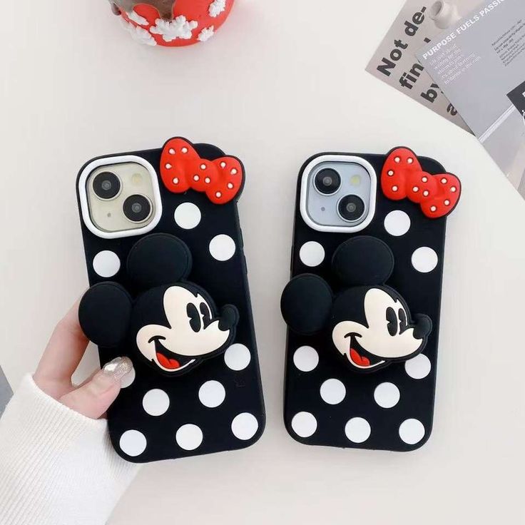 Mini Mickey Silicone With Pop Stand Phone Case