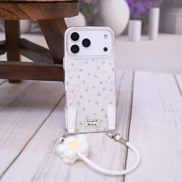 Daisy Charm Lanyard Phone Case
