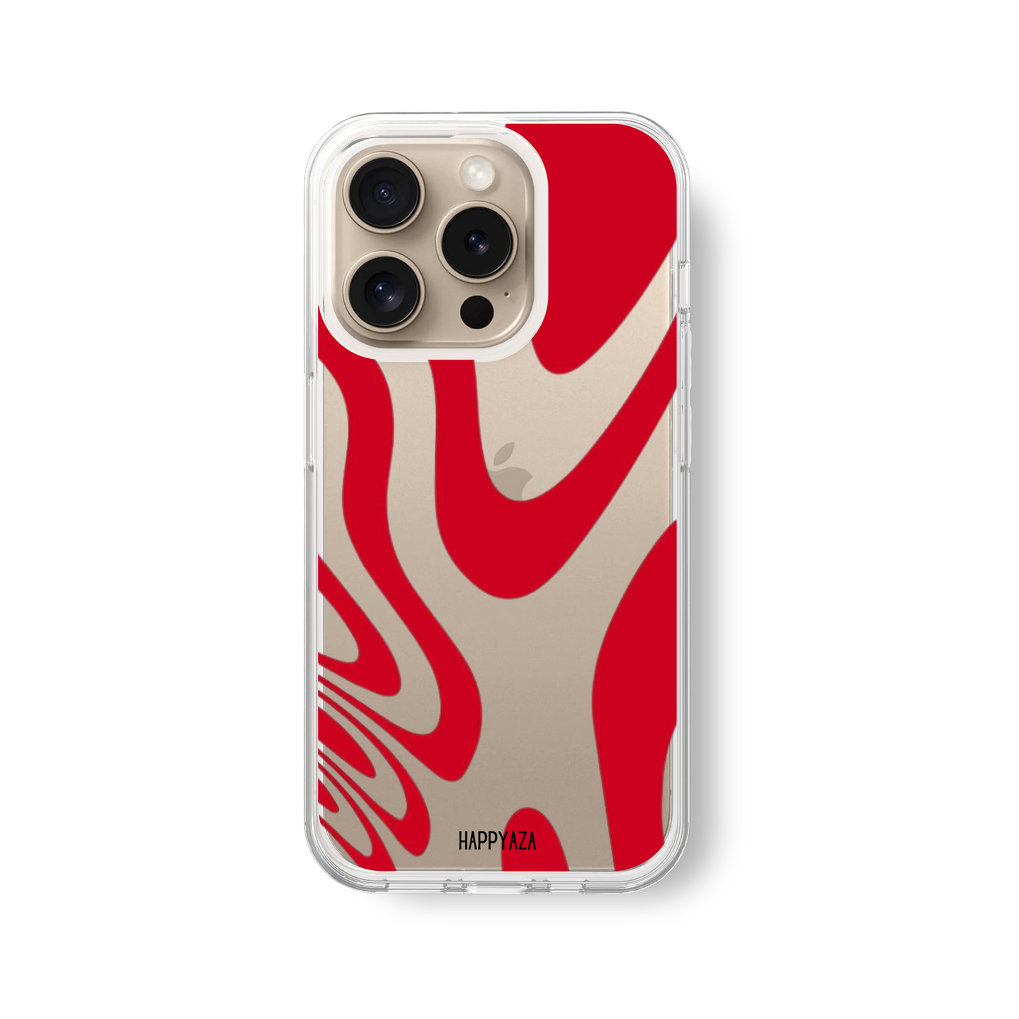 Red Beige Layered Lines soft Silicone Phone Case