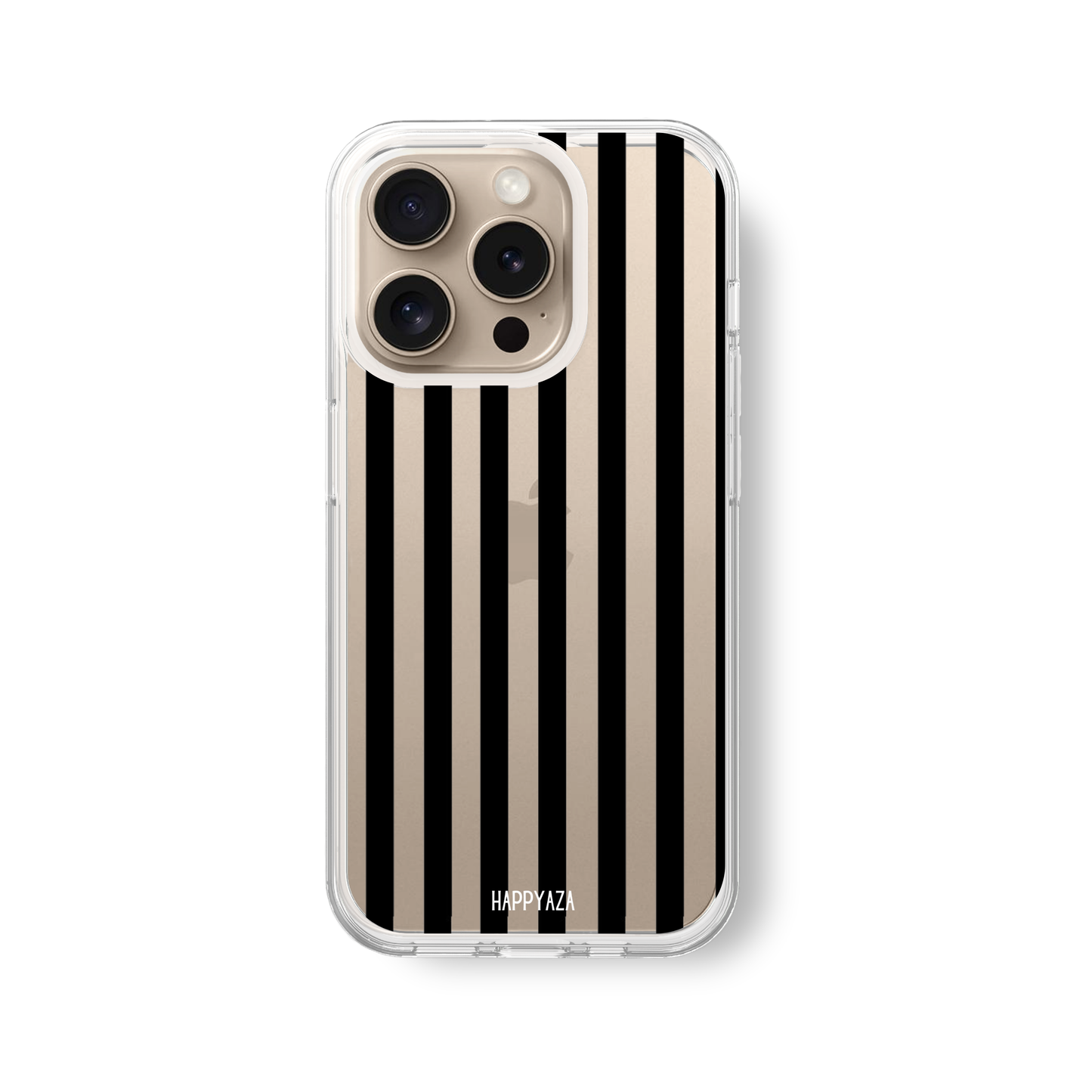 Vertical Black And White Striped soft Silicone Phone Case
