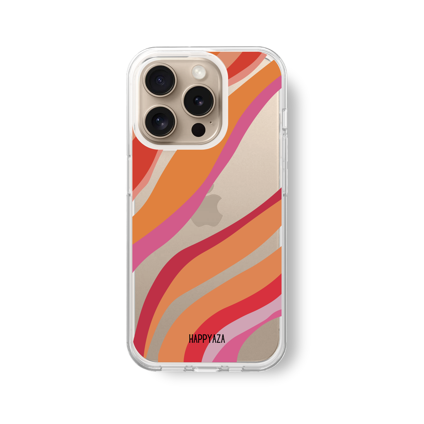 Orange Abstract Lines Soft Silicone Phone Case