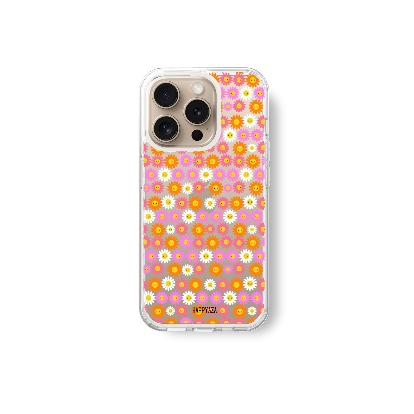 Yellow and Pink Floral Soft Silicone Phone Case