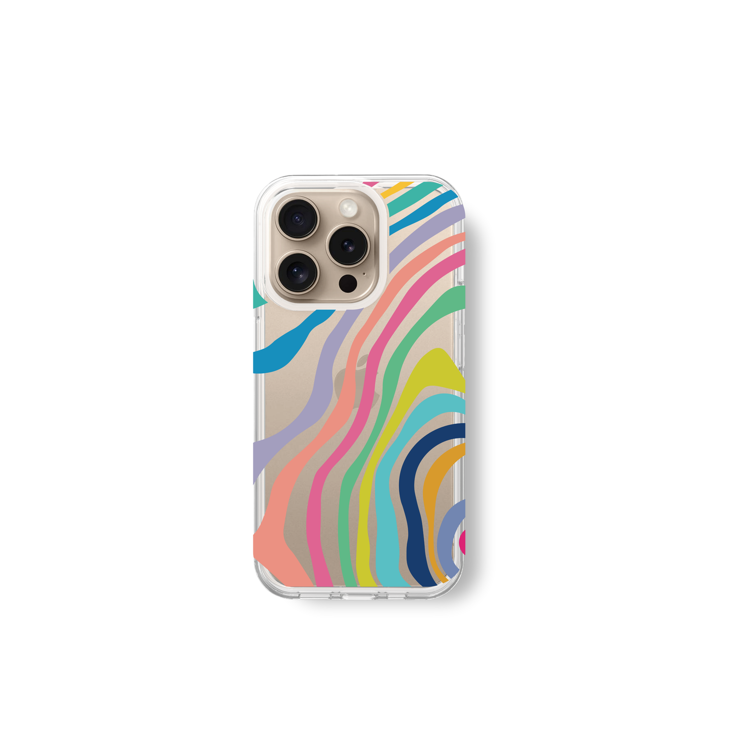 Colorful Abstract Lines Soft Silicone Phone Case