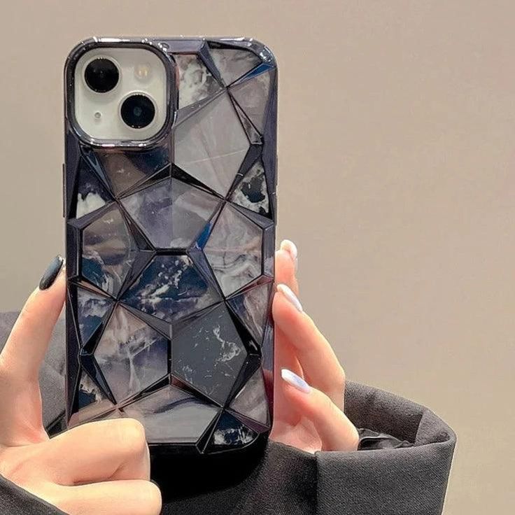 Geometric Colorful Marble Case For iPhone