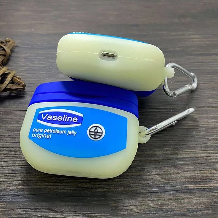 Airpods Case Soft Silicone Cover With Hook Clip For Airpods (Vaseline Case)