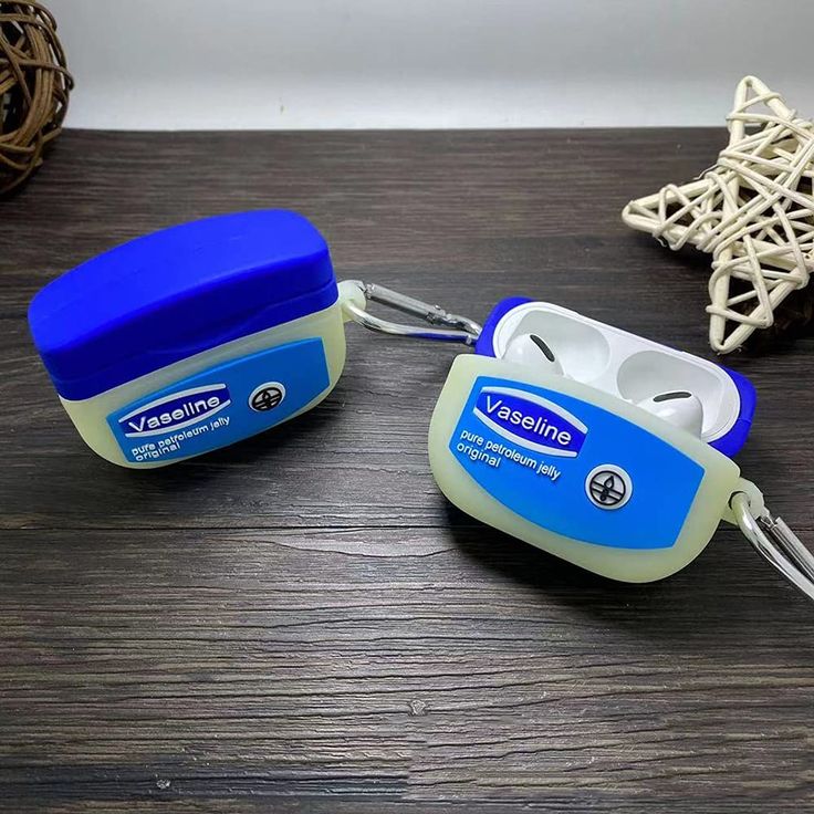 Airpods Case Soft Silicone Cover With Hook Clip For Airpods (Vaseline Case)