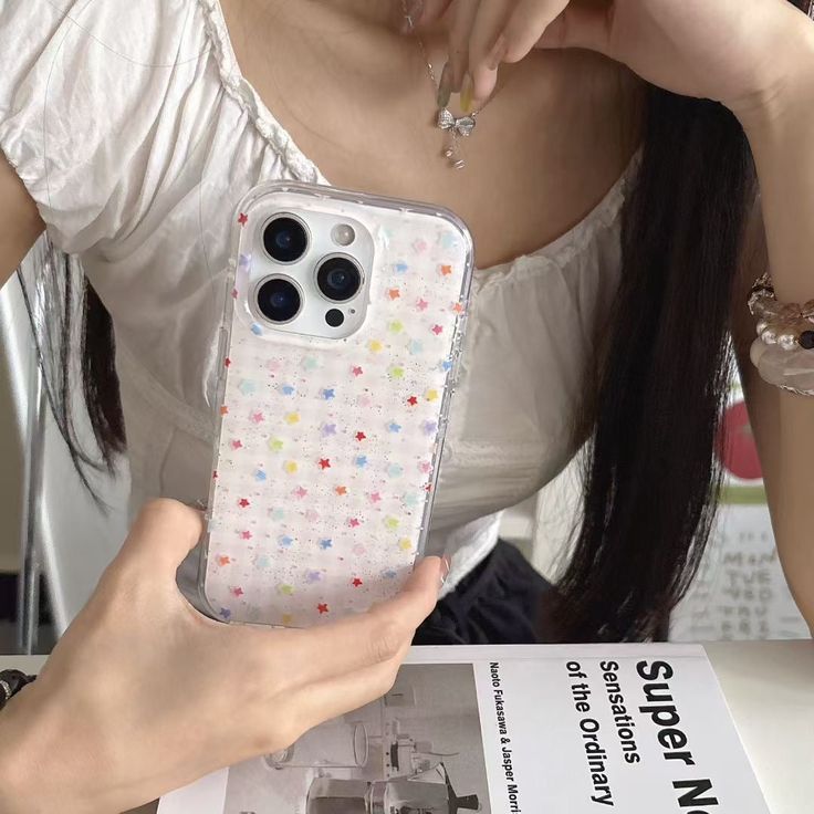 Glitter Pastel Kitty Silicone Phone Case With Beaded Charm