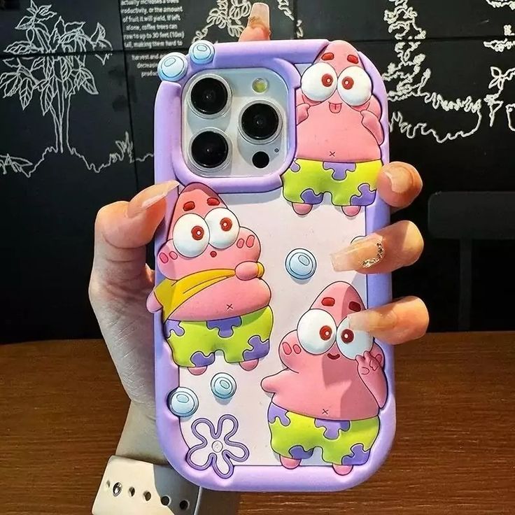 Patrick Star Cartoon Silicone Phone Case for iPhone