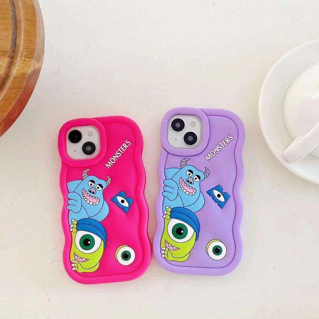 Cartoon Monster Big Eyes 3D Silicone Phone Case For iPhone