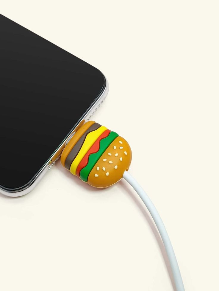 Cute Cartoon Series Fast Charger Protector for iPhone(Burger )