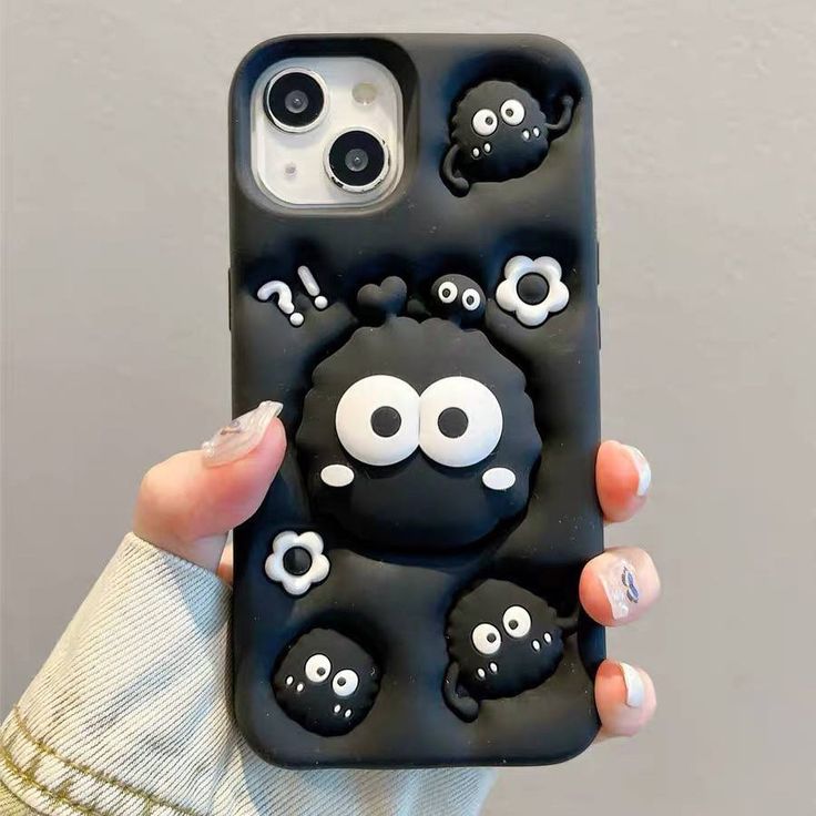 Cute Cartoon Silicone With Pop Stand Phone Case