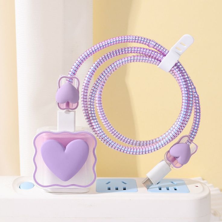Cute Cartoon Series Fast Charger Protector for iPhone (Lavender)