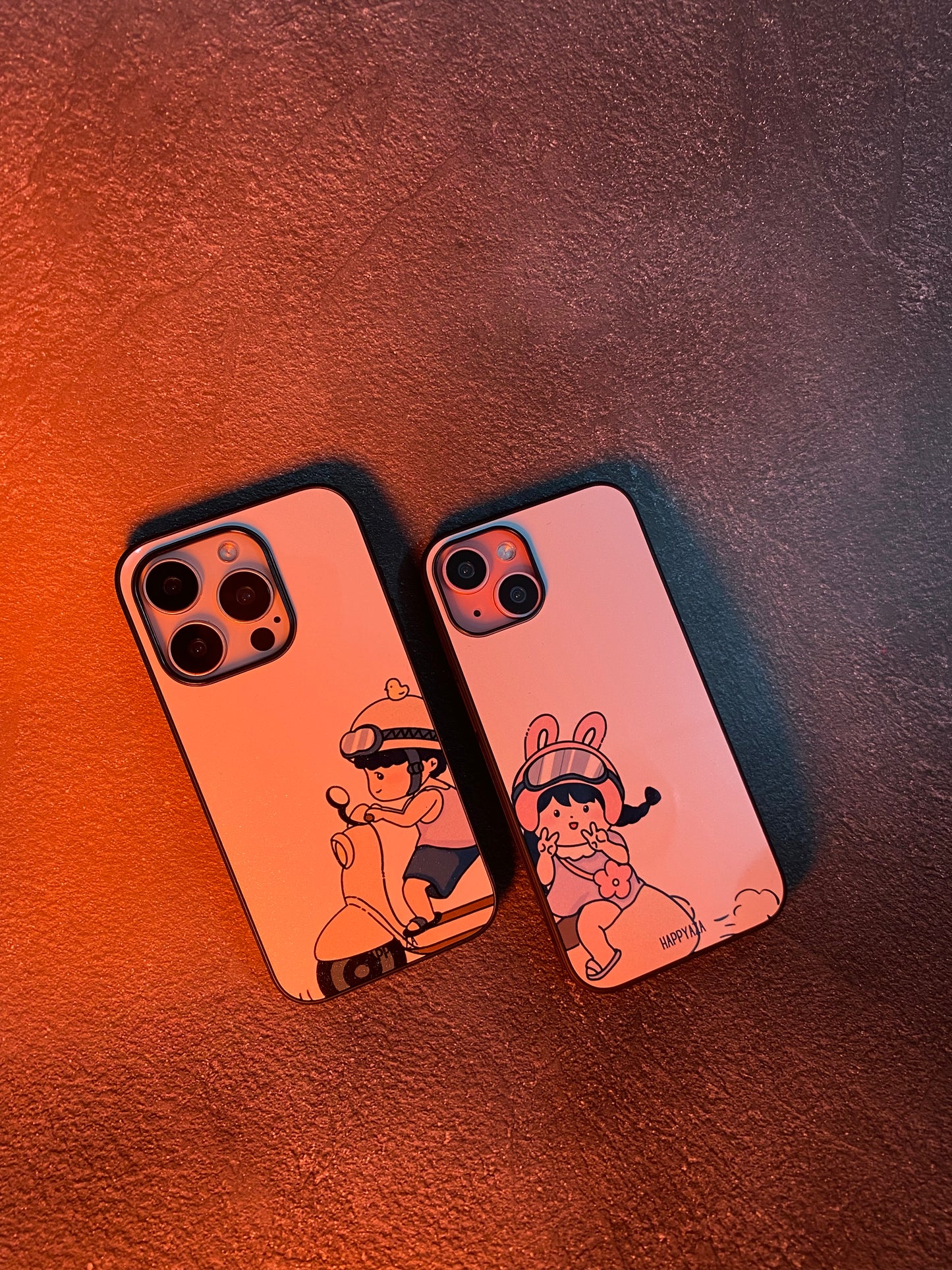 Loving Couple On A Scooter Stock Illustration Phone Case