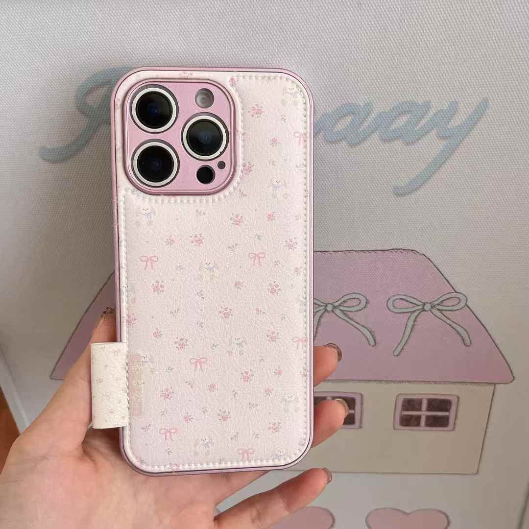 Luxury Floral Bow Leather Phone Case