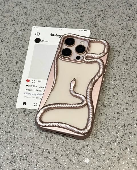 Hollow Snake Plating Phone Case For iPhone