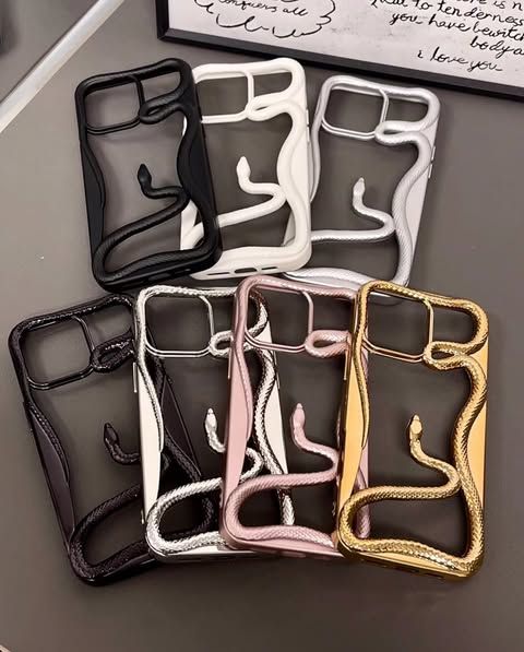 Hollow Snake Plating Phone Case For iPhone