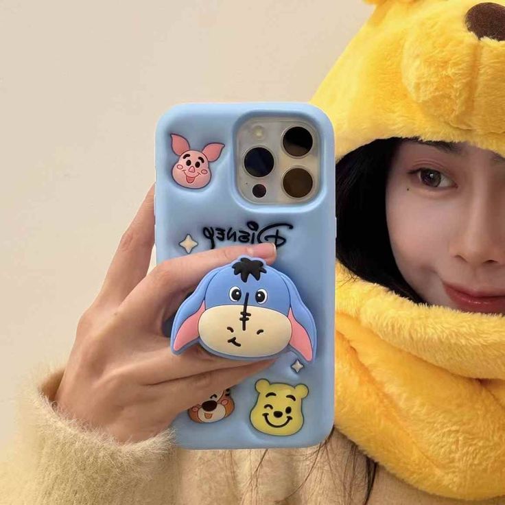 Cute Chibi Miniso Silicone With Pop Stand Phone Case
