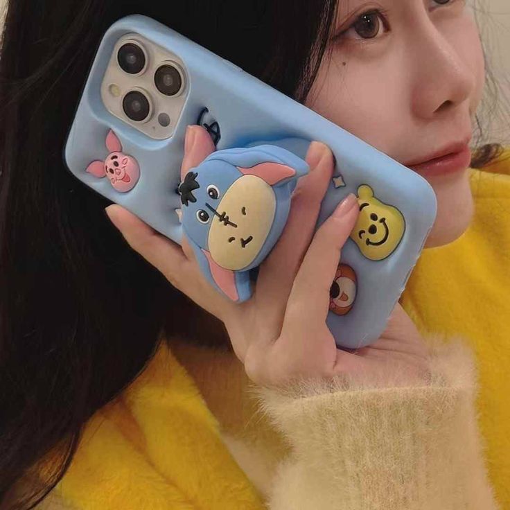 Cute Chibi Miniso Silicone With Pop Stand Phone Case
