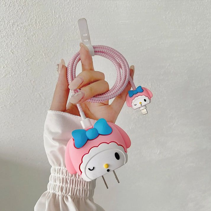 Cute Cartoon Series Fast Charger Protector for iPhone ( My Melody Kawaii)