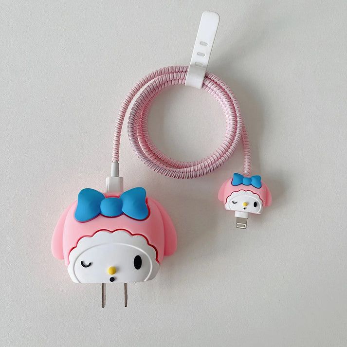 Cute Cartoon Series Fast Charger Protector for iPhone ( My Melody Kawaii)