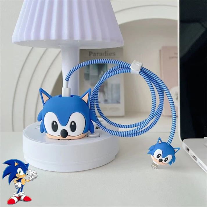Cute Cartoon Series Fast Charger Protector Case (Blue Puppy)