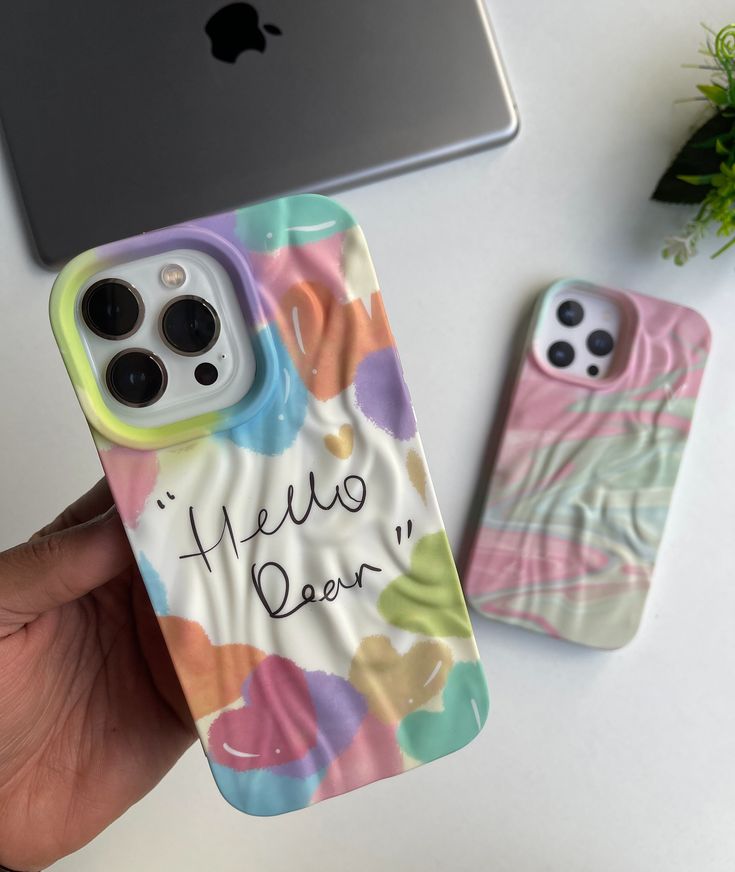 Multi Color Wavy Texture For iPhone Case