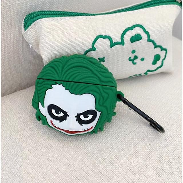 Airpods Case Soft Silicone Cover With Hook Clip For Airpods (Joker Face)