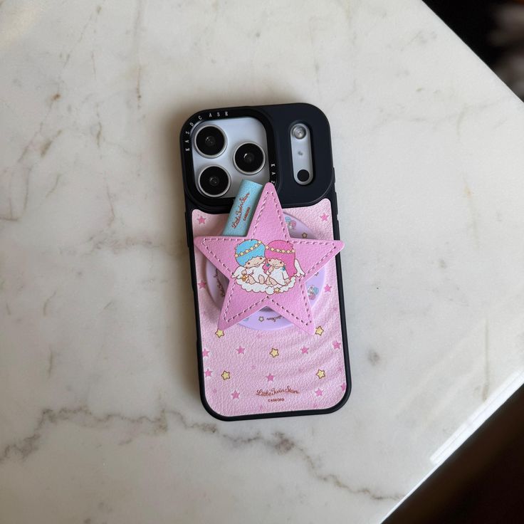 Little Twin Stars Pink Phone Case With Star MagSafe Holder