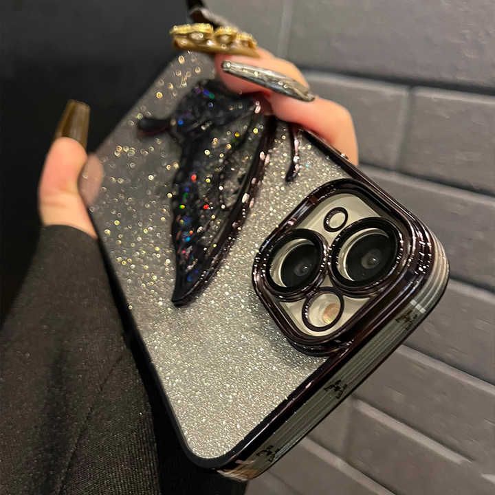 Luxury Glitter Butterfly Designer Phone Case For iPhone