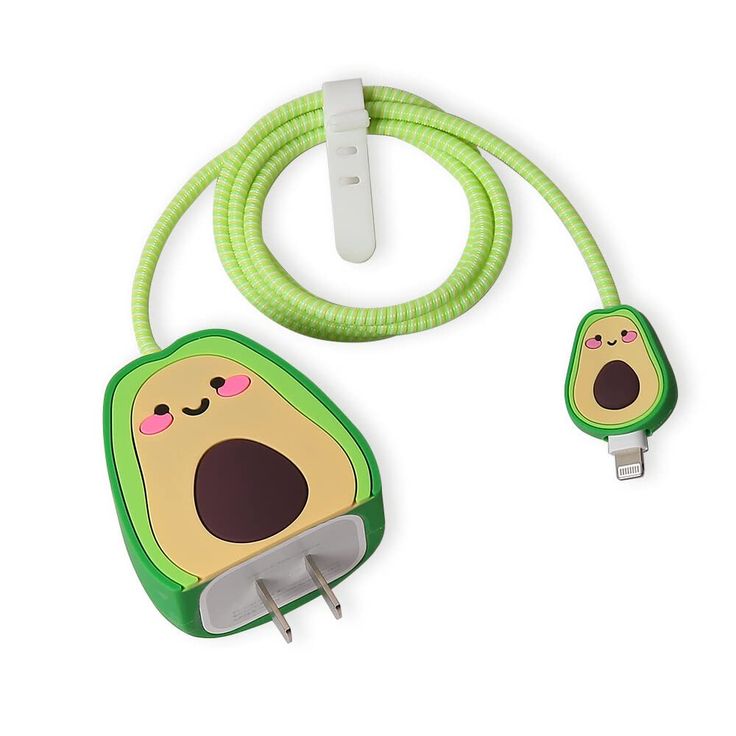 Cute Cartoon Series Fast Charger Protector for iPhone (Avacado)