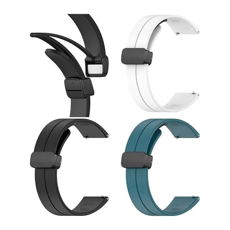 Magnetic Folding Buckle Silicone Band Strap For Watch