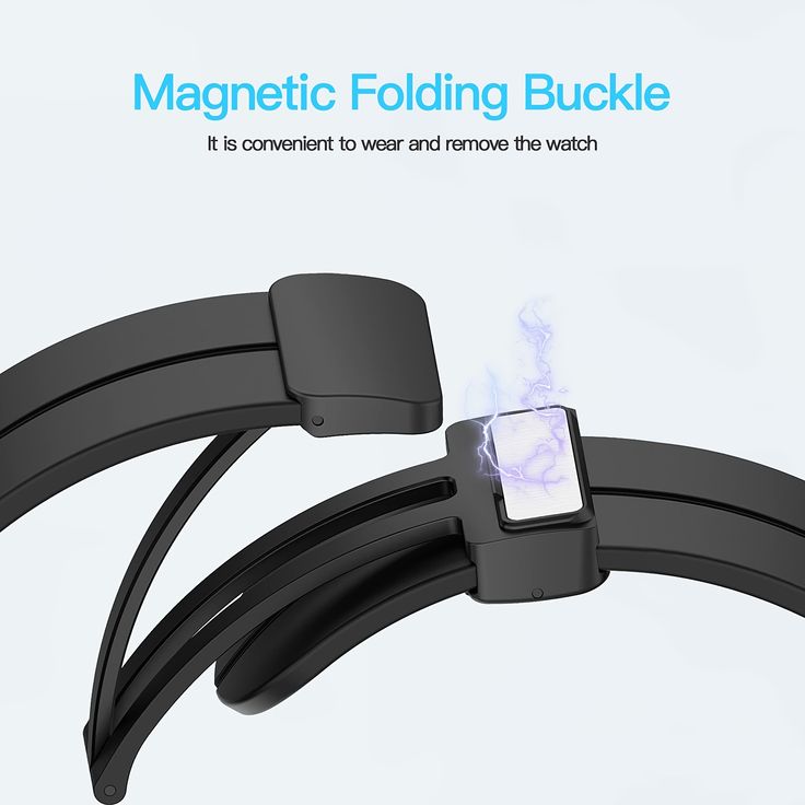 Magnetic Folding Buckle Silicone Band Strap For Watch