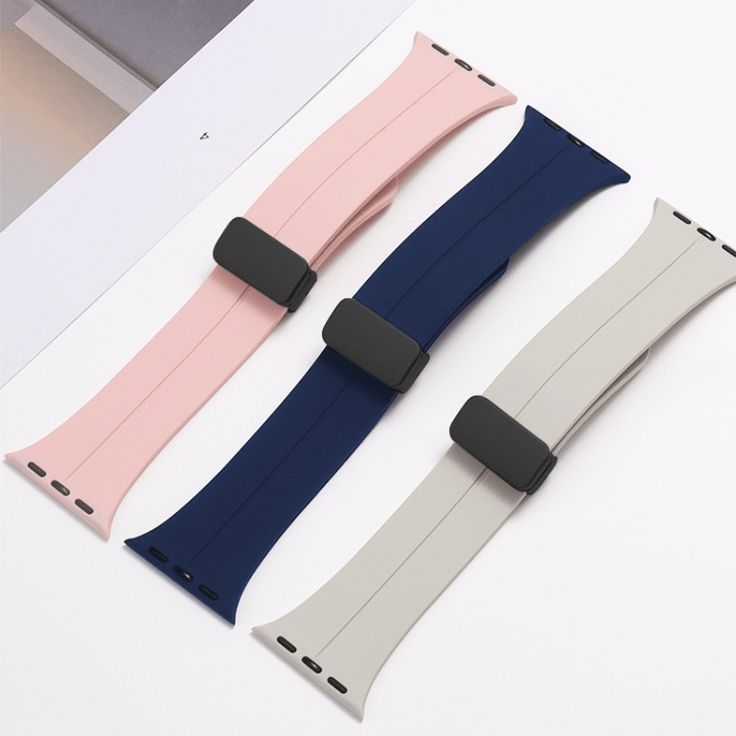 Magnetic Folding Buckle Silicone Band Strap For Watch