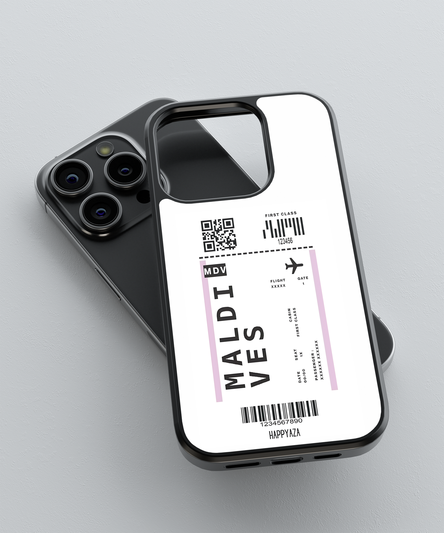 Maldives Boarding Pass Designer Phone Case