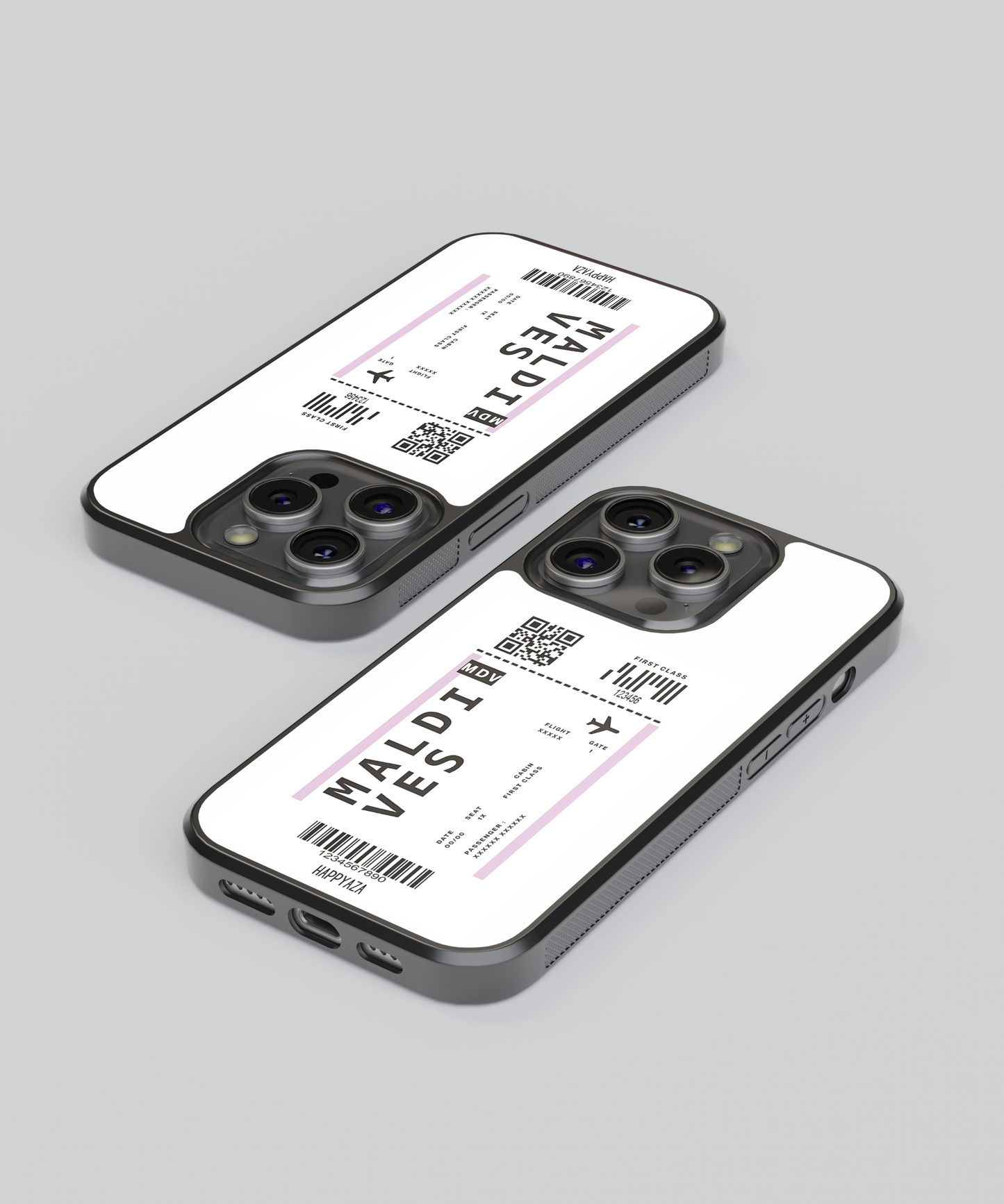 Maldives Boarding Pass Designer Phone Case