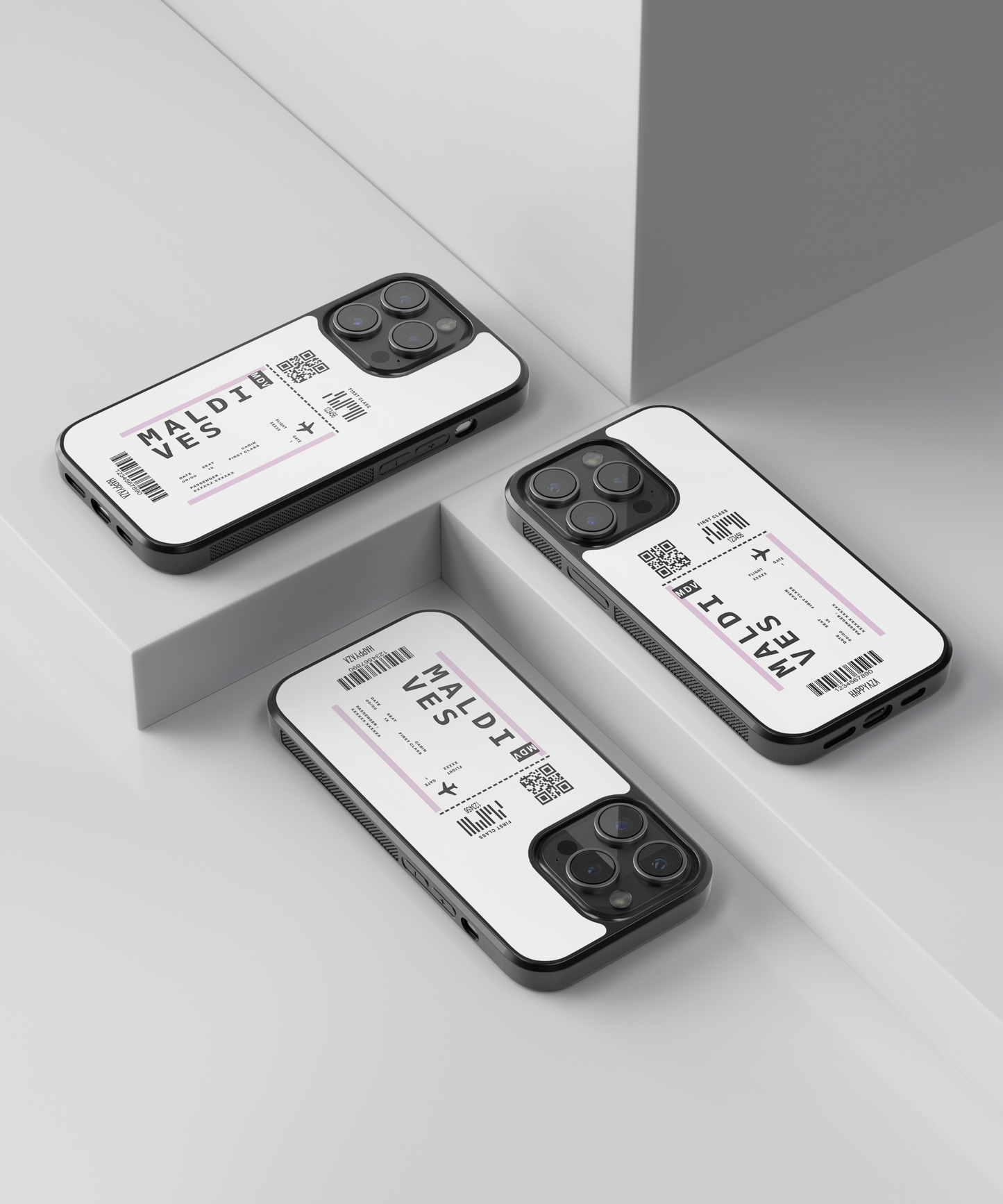 Maldives Boarding Pass Designer Phone Case