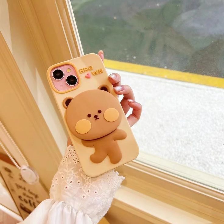 3D Mirror Bear Silicon Phone Cases For iPhone