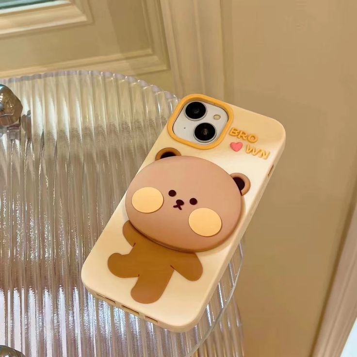 3D Mirror Bear Silicon Phone Cases For iPhone