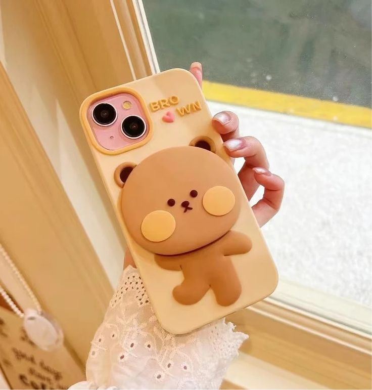 3D Mirror Bear Silicon Phone Cases For iPhone